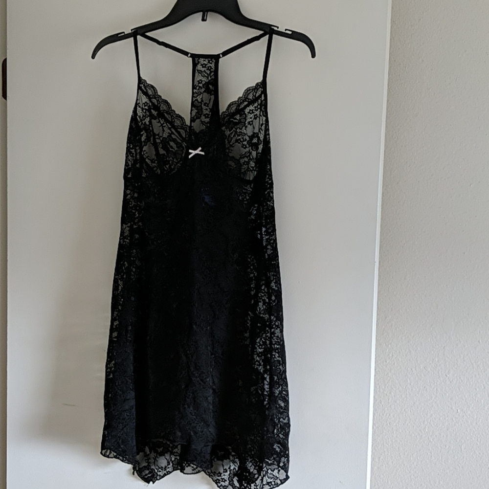 Apt 9 Black Lace Chemise Size Large NWT